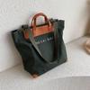 Women's 2025 Cross-Border Large-Capacity Canvas Shoulder Tote Bag for College Students
