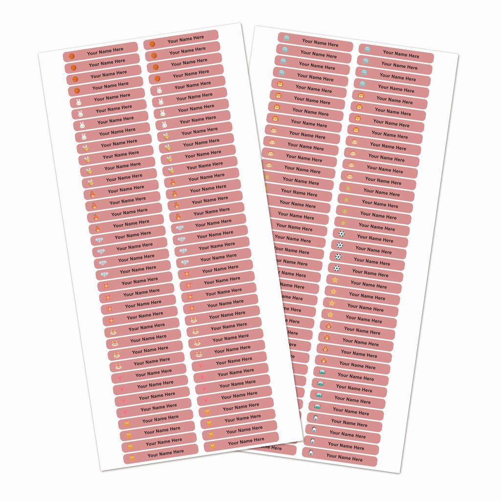 144Pcs Personalized Name Stickers Long Strip Pencil Labels Custom Waterproof Self Adhesive Name Labels For Bottles Notebooks