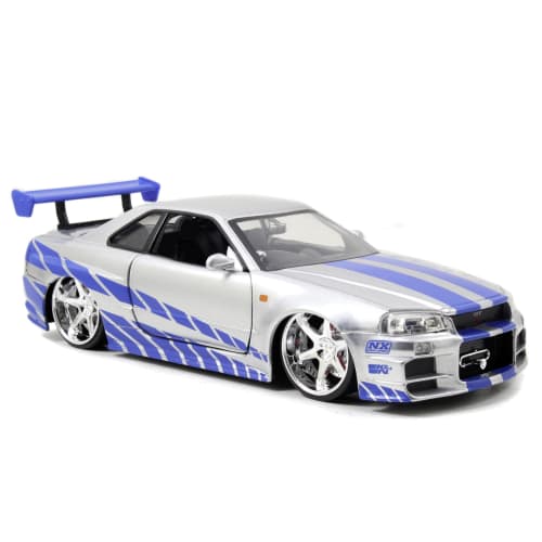 Jada Toys 1/24 Scale Fast & Furious Diecast Car Brian's Nissan Skyline GT-R (R34)