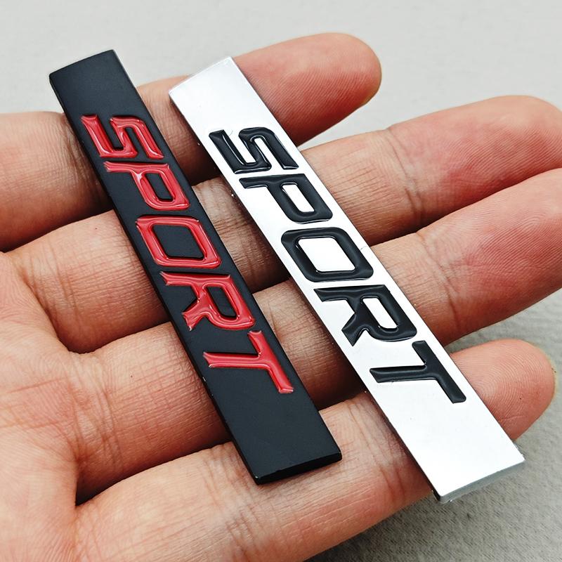 3D Metal Car Sticker Sport Logo Square Bar Rear Trunk Badge Emblem For VW New Jetta Bora Lavida Honda Auto Refitting Accessories