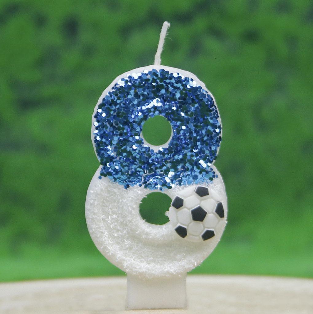 Creative Football Birthday Candle for Cake Decoration, DIY World Cup Party, First Birthday Celebration