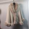 Womens Oversized Knit Cape Shawl Winter Warm Wool Blend Poncho Coat In Solid Colors