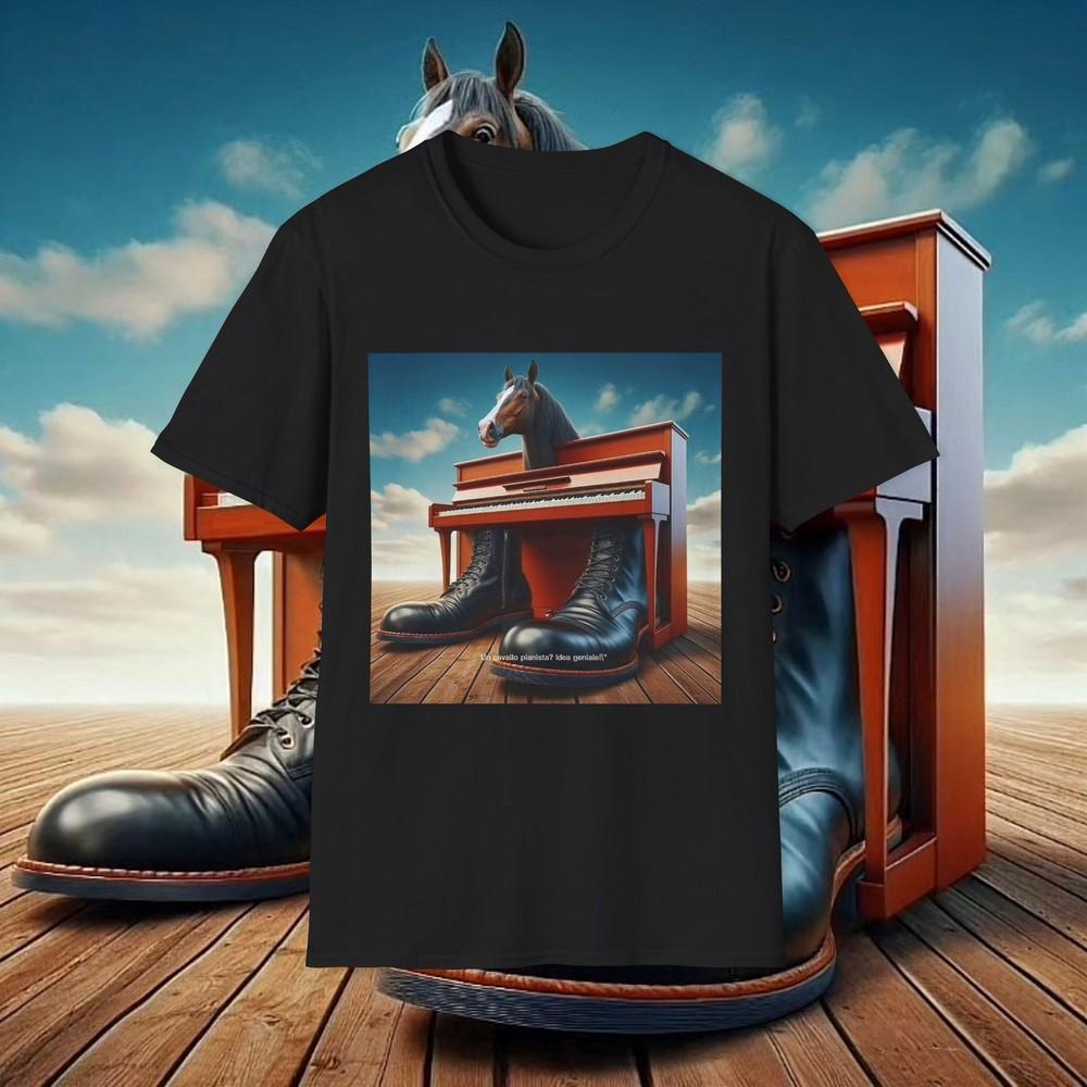 Ecco Cavallo Virtuoso AI Brainrot Meme Unisex Softstyle T-Shirt Top Tee Unisex T-Shirt XL