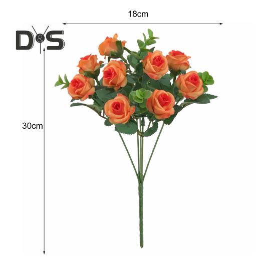 Artificial Flower Beautiful Exquisite Faux Silk Flower Realistic Visual Effect Fake Rose