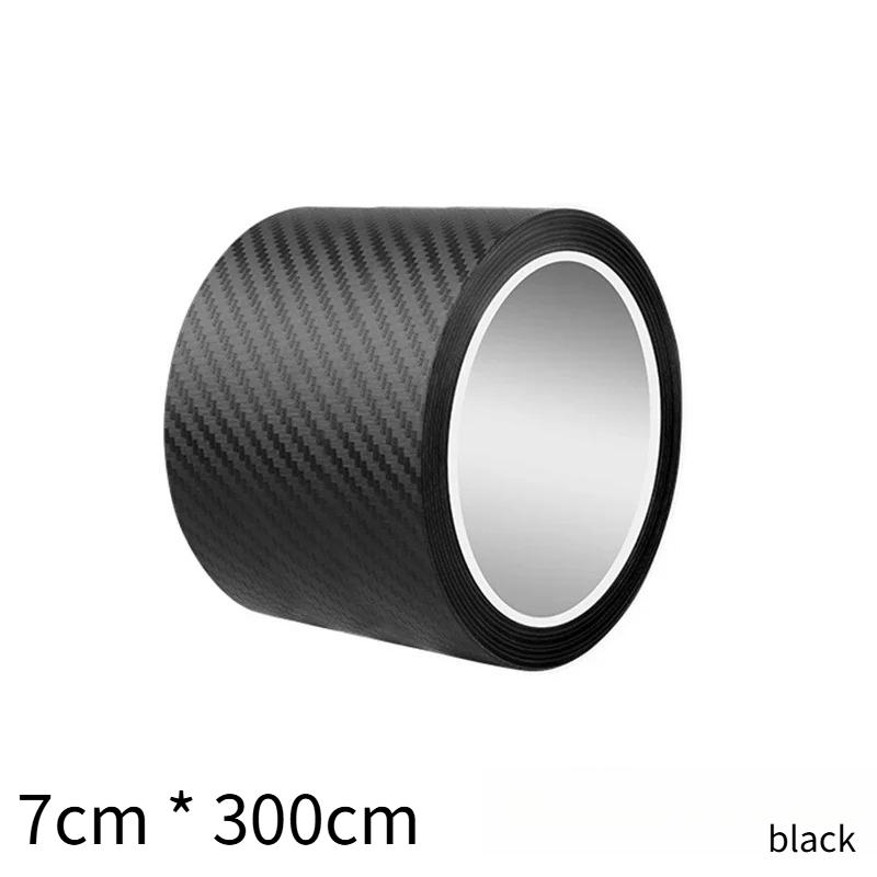 1/2pcs Carbon Fiber Sticker Car Door Sill Protector Film Auto Door Sill Edge Side Mirror Anti Scratch Tape Waterproof Stickers