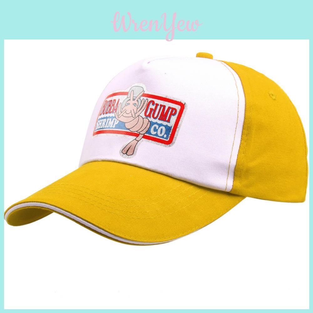 Bill Curved New Bubba Gump Shrimp Hat Red Cap Forrest Gump Costume Halloween