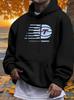 Lässiger Fleece-Hoodie mit Aufdruck Warmes Winter-Sweatshirt für Herbst und Winter Outdoor-Bekleidung