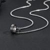 Men and Women Titanium Steel Zircon Necklace Personality Interlocking Double Ring Simple Hip Hop Sweater Chain Couple Jewelry