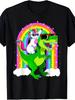 Unicorn Riding Trex Dinosaur T Rex Men Gift Unisex T-ShirtSame Style for Men and 2025 Summer Short-s