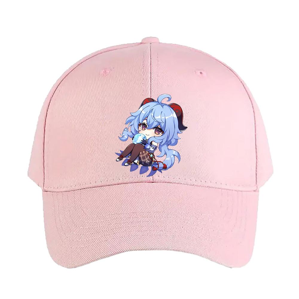 Chibi Ganyu Genshin Impact Cap Summer Woman Man Adult Casual Fashion Casual Adjustable Hiking Fishing Hat Sun Hat