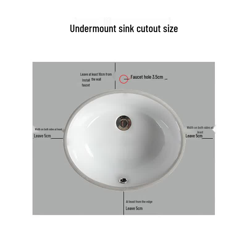 Mavors Ceramic Undermount Bathroom Sink