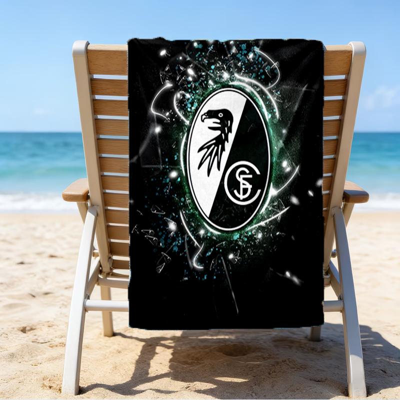Eagle Symbol Frei-burg Football Beach Towel - Soft, Absorbent Microfiber, Lightweight, Ideal for The Beach, Parties, Travel, Camping fan gifts