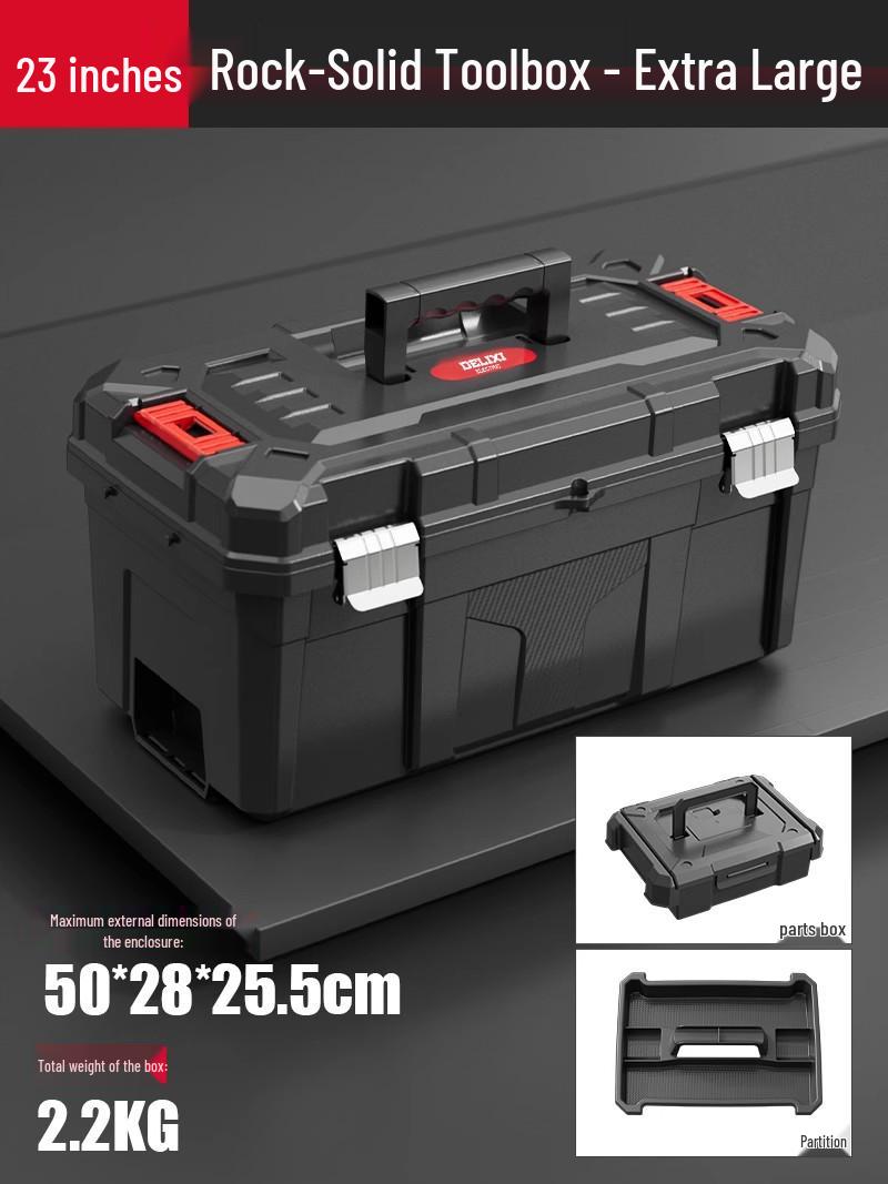 Delixi Industrial Grade Multi-functional Tool & Electrician Storage Box for Car & Home Maintenance