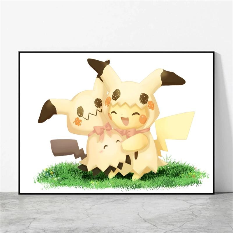 Anime Canvas Paintings Pokemon Ash Ketchum Pikachu Poster Wall Decorative Brings Endless Joy Show The Cozy Home Atmosphere