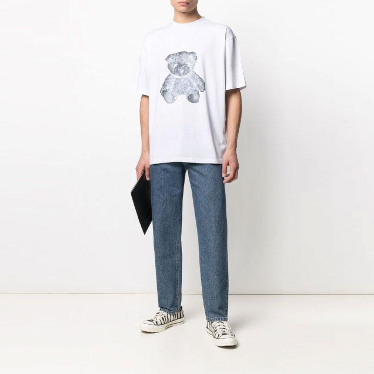 WE11DONE Negative Teddy Print T shirt WD-TT9-20-117-U-WH