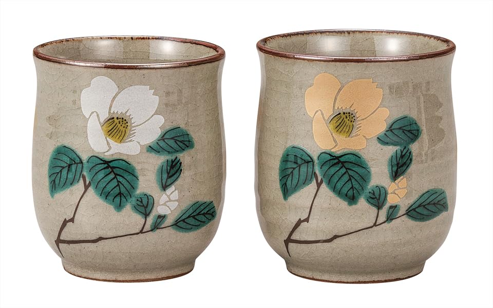 Накамару Набор чайных чашек  Китани-яки  - Камелия K9-738