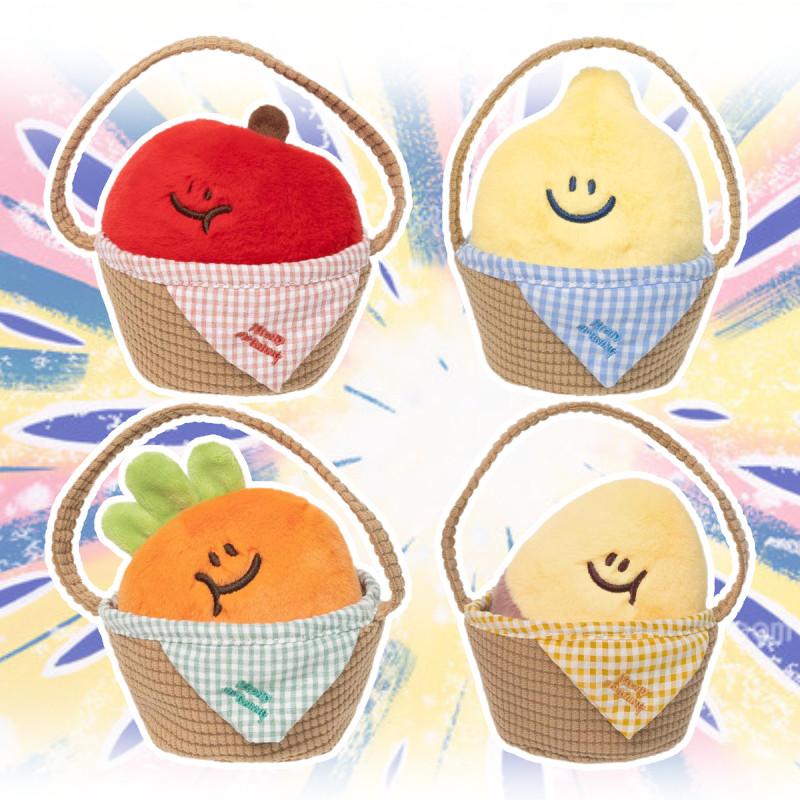 Adorable Second Morning Plush Fruit Basket Doll 5 Inch Soft Apple Lemon Toy Gift