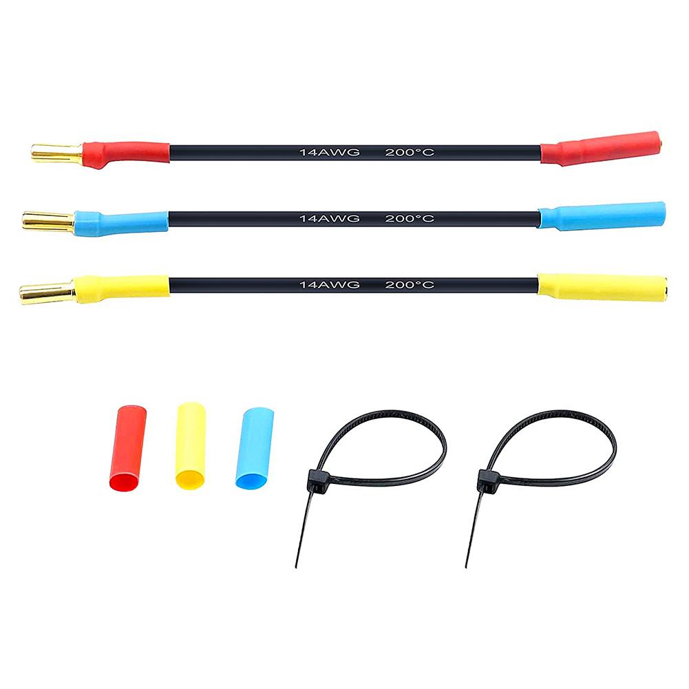 4mm Male To 3.5mm Female Banana Plugs RC Car Boat Parts Silicone Wire Slug Connector Extension Cable for RC Brushless Motor ESC