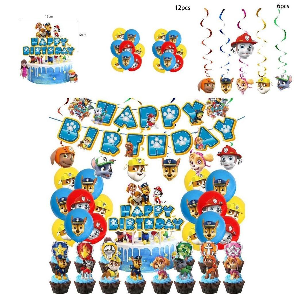 Paw Patrols Partyzubehör Deluxe Geburtstagsdeko-Set mit Luftballons und Bannern für Kinder
