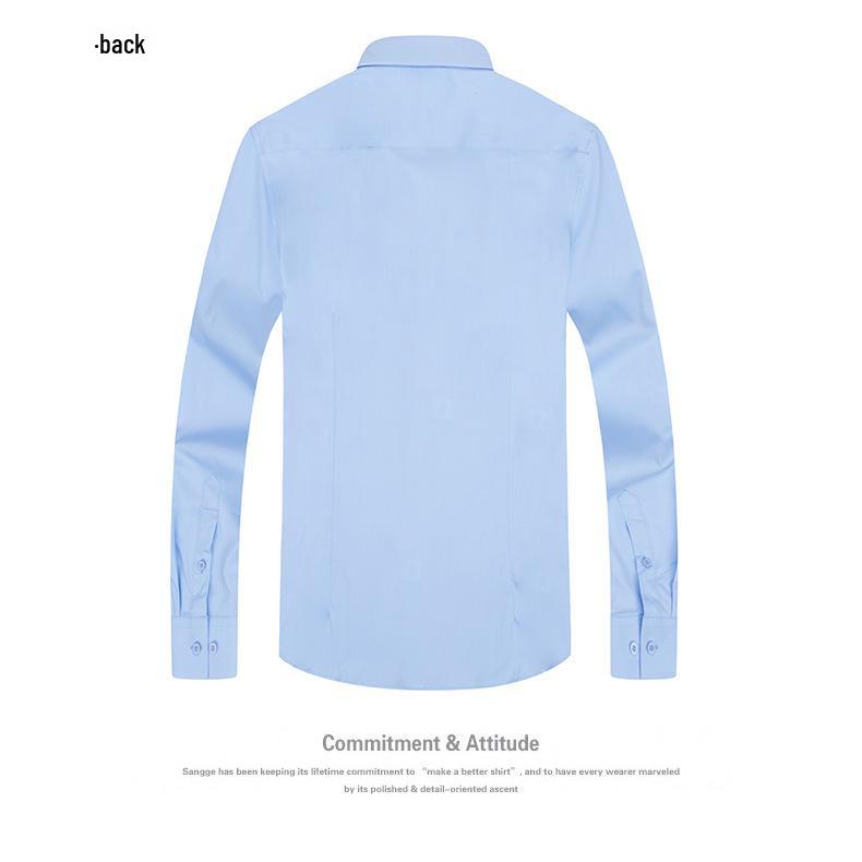 Men's Long-Sleeve Non-Iron Cotton Bamboo Shirt