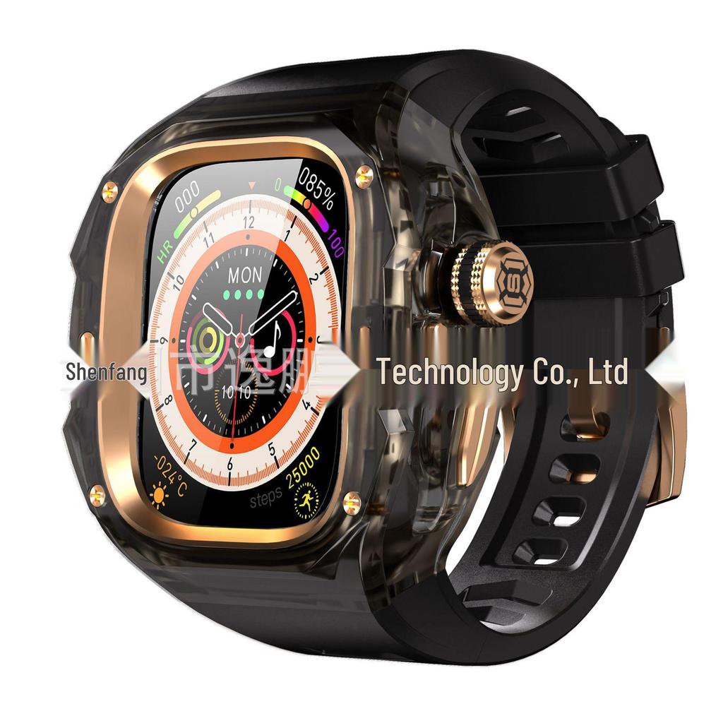 Universal 49MM Crystal Style Metal Case for Apple iWatch Ultra/2/3/4 Generation