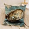 The Retro Age Of Navigation Cushion Cover Silky Short Plush Invisible Zipper Dustproof Sofa Pillow Case For Home Decor