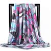 Fashion Scarves For Women Print Silk Satin Head Scarf Female 90cmx90cm Luxury Brand Square Shawl Large Hijab Scarfs For Ladies