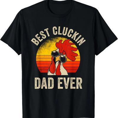 Vintage Huhn Papa Bester Gackernder Papa Überhaupt Stolzer Papa Bauer T-Shirt