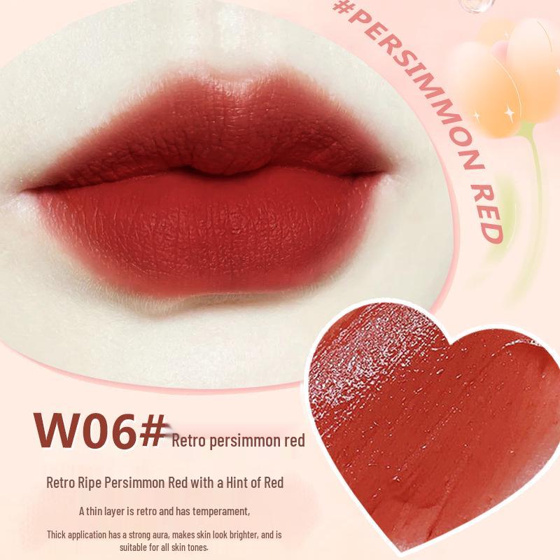 

WODWOD Velvet Mist Lightweight Lip Cream: Non-fading, Non-stick, Brightening, Creamy Nude Makeup.
