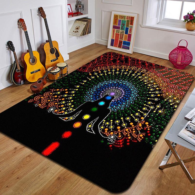 M-Mandala Bohemia Printed Carpet Fashion Yoga Mat Non-Slip Carpet Bedroom Decoration Outdoor Carpet Bedroom Birthday Gift