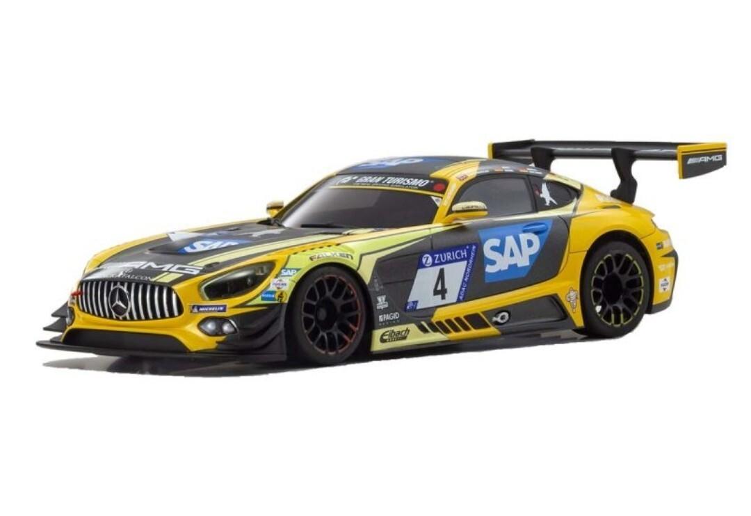 [USED]Kyosho Mini-Z Auto Scale Collection ASC MR03W-MM Mercedes-AMG GT3 Yellow/Black MZP254YBK