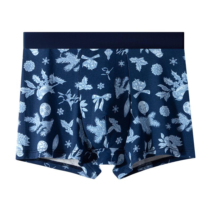 Stilvolle Herren-Boxershorts - Antibakterieller Maulbeerseiden-Zwickel, Atmungsaktive Baumwolle, Komfortabler Mid-Waist