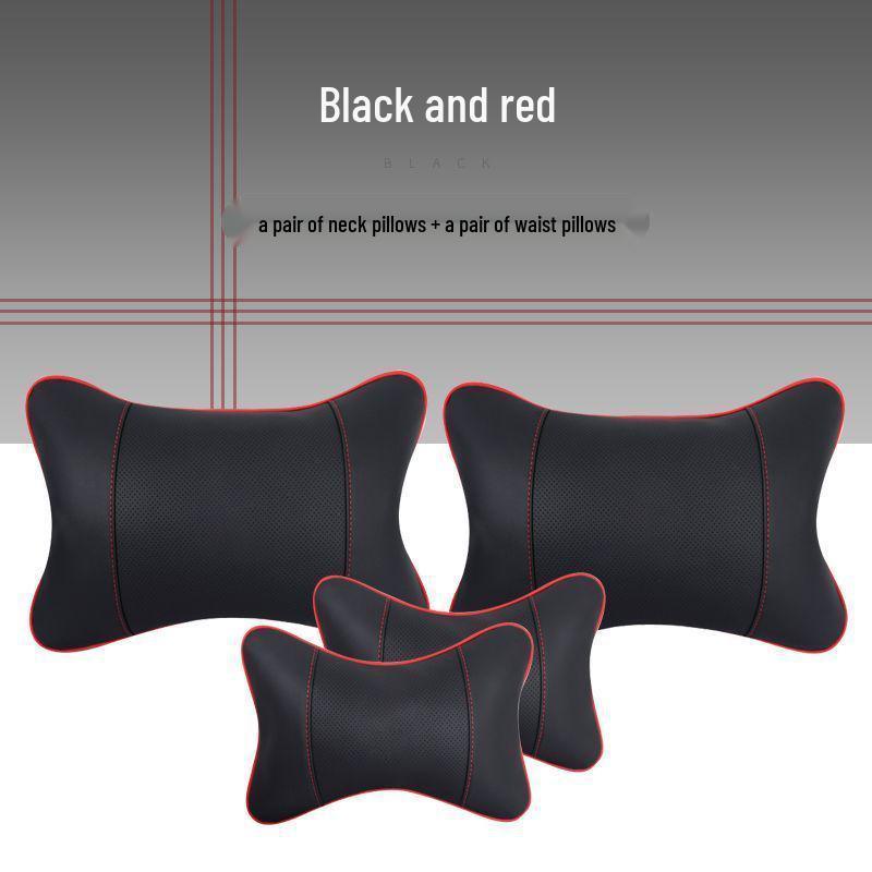 Zestaw poduszki pod kark na zagłówek samochodowy i poduszki lędźwiowej