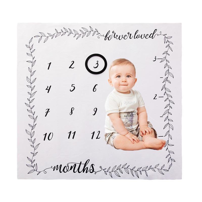 Creative Baby Milestone Photo Blanket – Posing Prop with Number Background for Photography