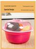 Large Kitchen Double-Layer Drain Basket with Lid for Fruit & Vegetable Washing and Storage