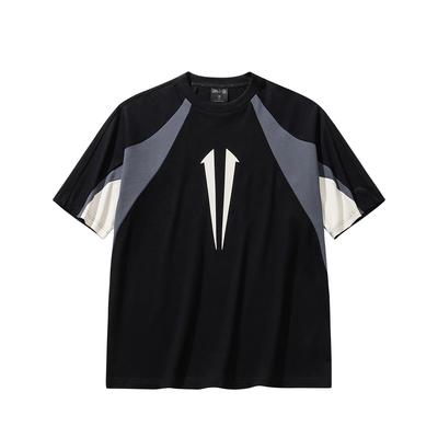 Kyrie Basketball Serie Trendy Vielseitig Sportlich Lässig Locker Gestrickt Partner T-Shirt Unisex Oberteile Basic-Schwarz 972611101-1