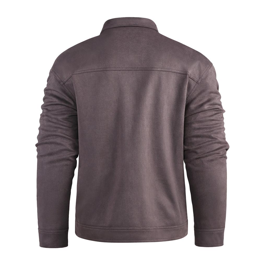King Billion Original Design Suede Jackets for Men Sold Color Turn Down Collar Autumn Winter Coat Warm Windbreaker Slim Fit Zip Up Men's Jacket