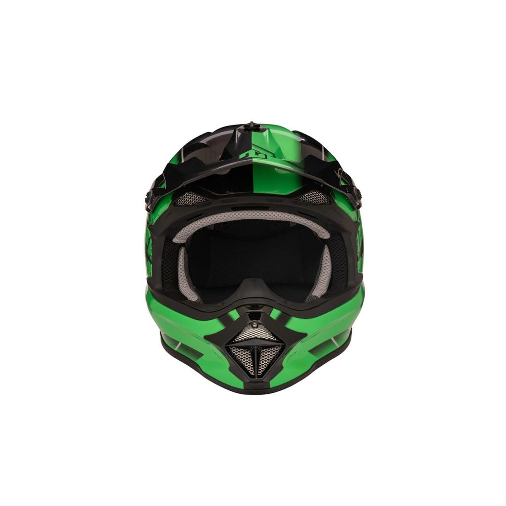 ZEALOT Mud Jumper 2 Helmet Carbon Hybrid Standard Graphic Green L Size Off-Road 59-60cm MJC0015/L