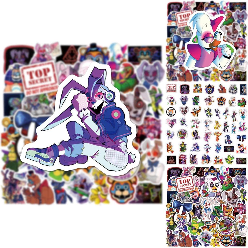 50pcs Fnaf Stickers Waterproof Adhesive Reusable Decor