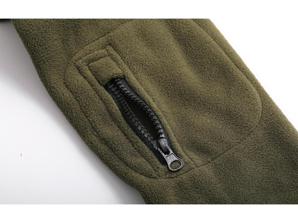 Men's Tactical Fleece Jacket for Outdoor Sports - Warm, Long Sleeve, Zipper, Ideal for Autumn and Winter Mountaineering