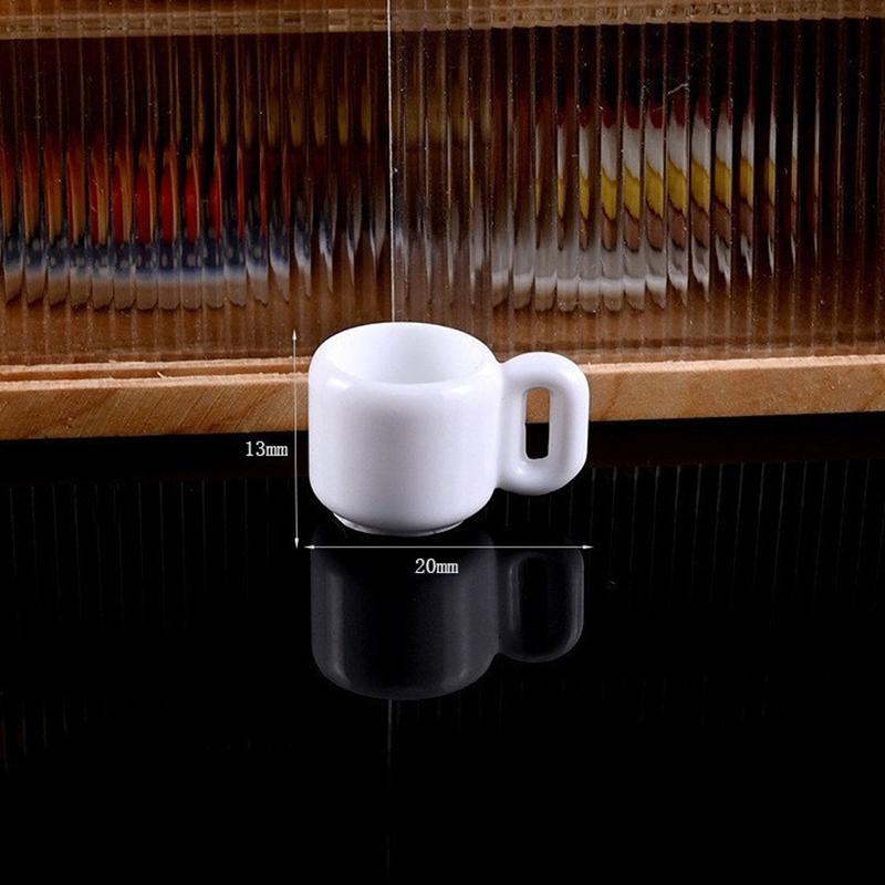 1/12 Dollhouse Simulation Pure White Simple Cup Model Dollhouse Miniature Kitchen Decoration Micro Scene Construction Props