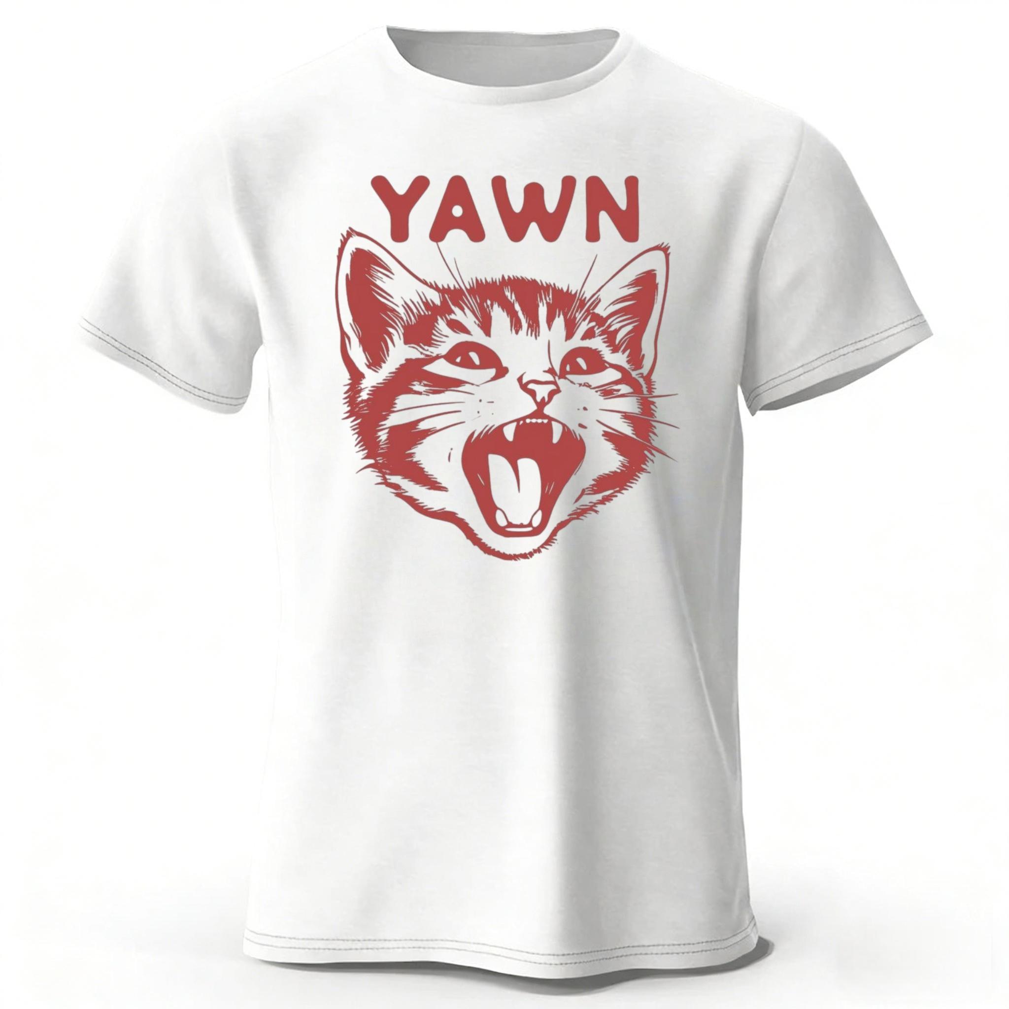 

New Trendy Lazy Cat Cotton Short Sleeved Men Daily Sports Fitness Running Top Soft and Breathable Oversized Loose Casual Tshirt 4XL