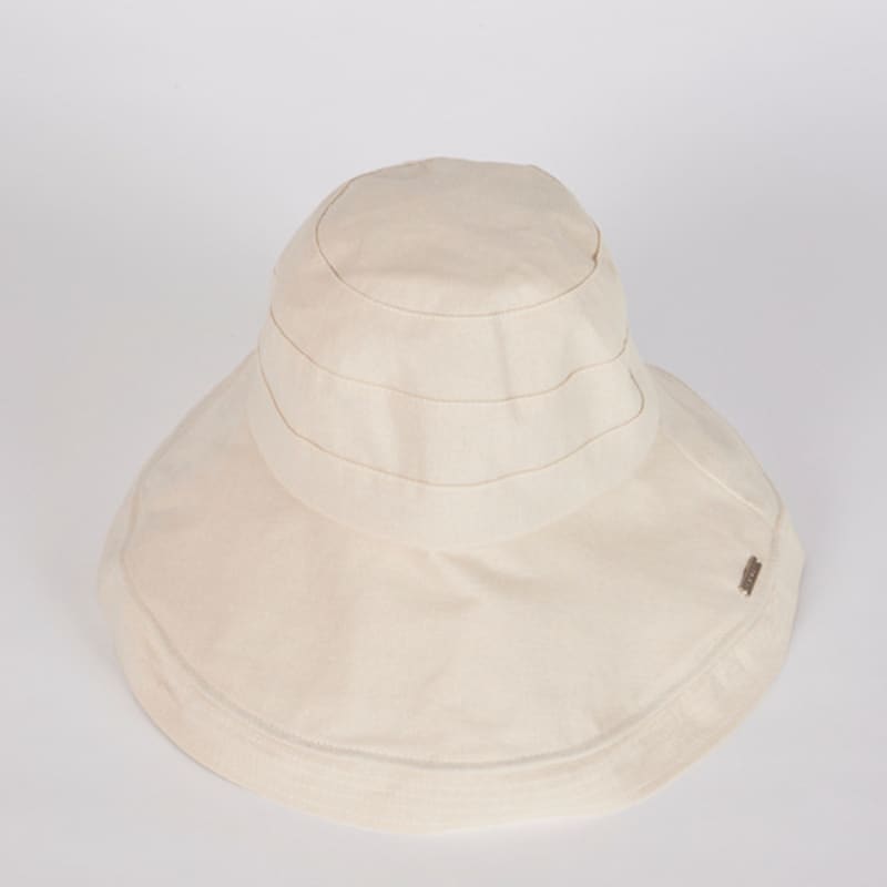 LALA Linen Wide Hat - Beige