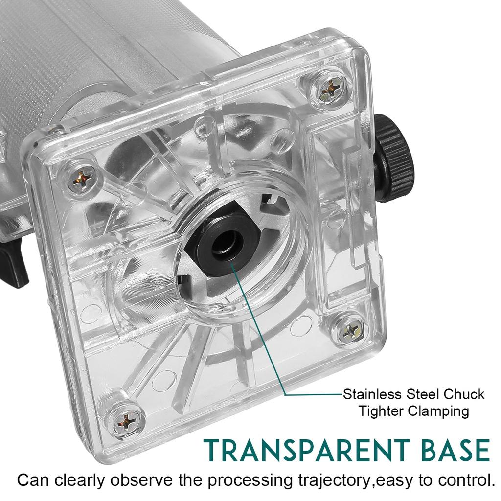 1280W 21V Cordless Electric Trimmer Woodworking Engraving Slotting Trimming Milling Machine Wood Router