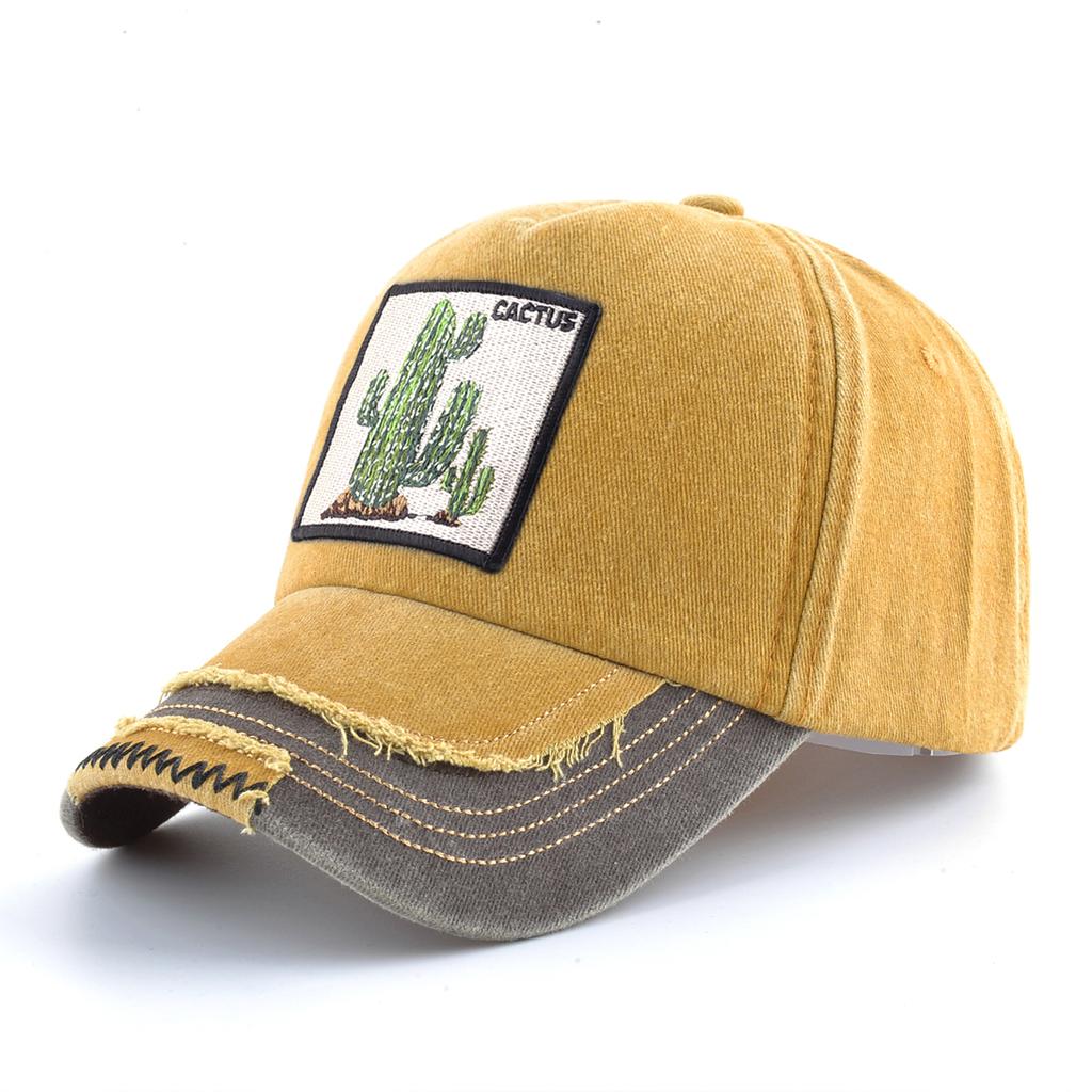 Vintage Denim Baseballkappe mit Stickerei Tiere Patch Herren Snapback Hip Hop Dad Hats Damen Vier Jahreszeiten Verstellbare Schirmmütze