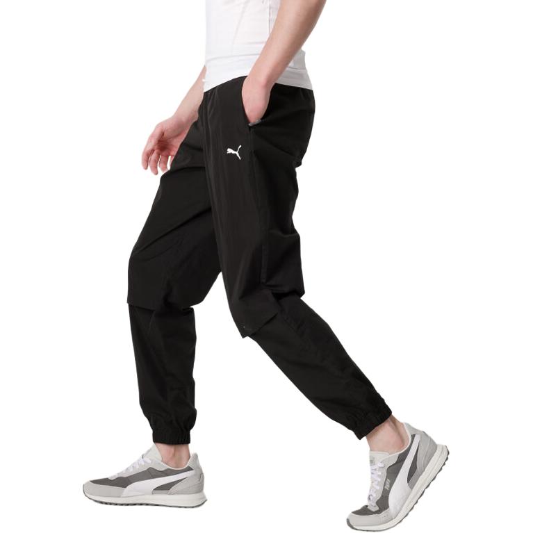 Puma Solid Color Breathable Comfortable Casual Pants Men Bottoms Black 628373-01