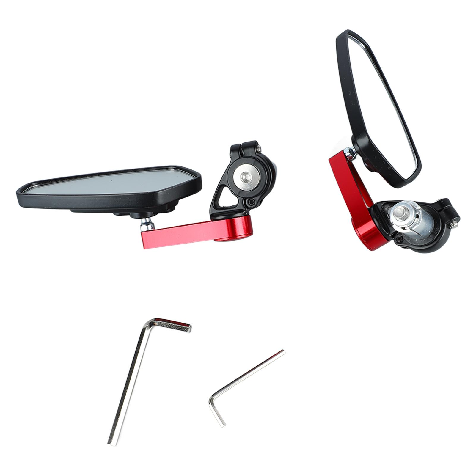 

1 Pair Motorcycle Rear View Mirror 360 degrees Rotatable Glass Clear Handlebar Side Mirror