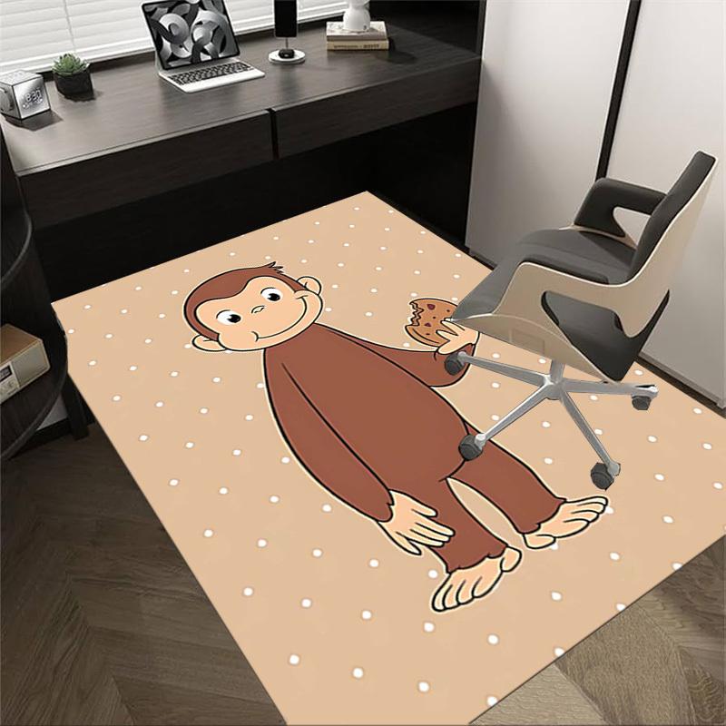 

1PC Curious George cookie Extra Large Non-Slip Floor carpet, Office, family, bedroom, Studio - Large Area Rug Indoor Rugs, Vibrant Colors-A256 60cm by 90cm