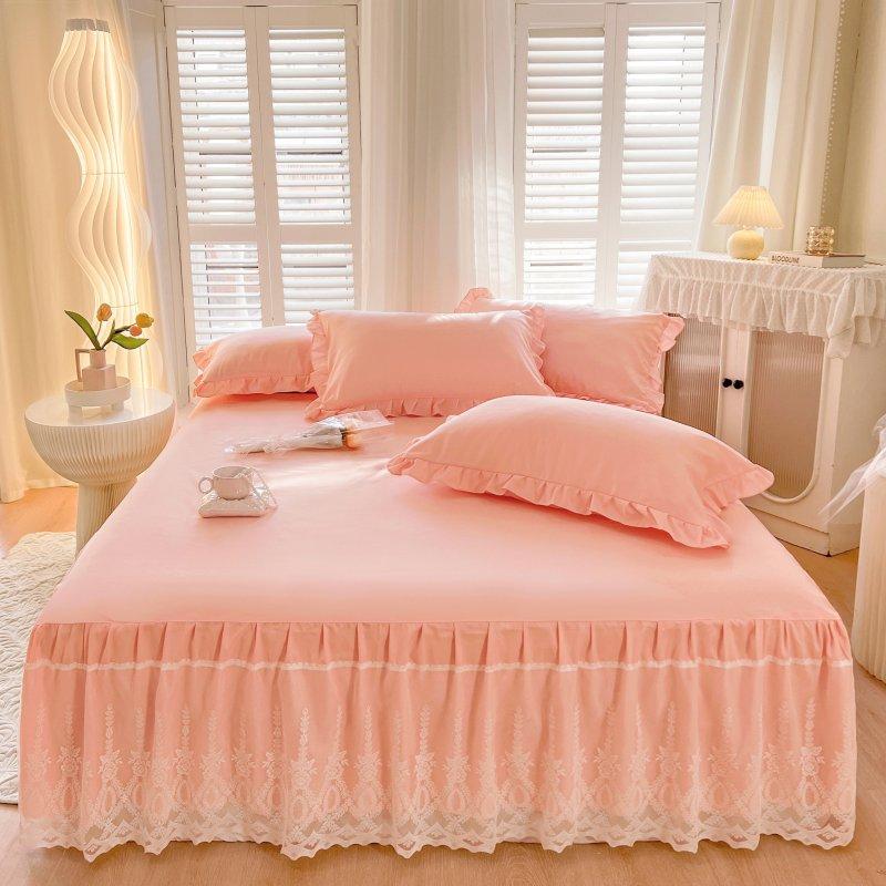 New Lace Jacquard Bed Skirt French 1.8M Mattress Cover Single Princess Style Lace Bedspread Thin Summer Dirt-Proof Cover