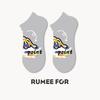 5 Pairs of Men's Summer Thin Cartoon Graffiti Trend Sports Boat Socks